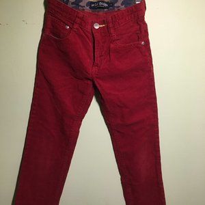 Red Mini Boden corduroy pants with pockets 7Y